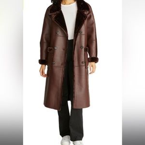 Rebecca Minkoff shearling lined leather coat
